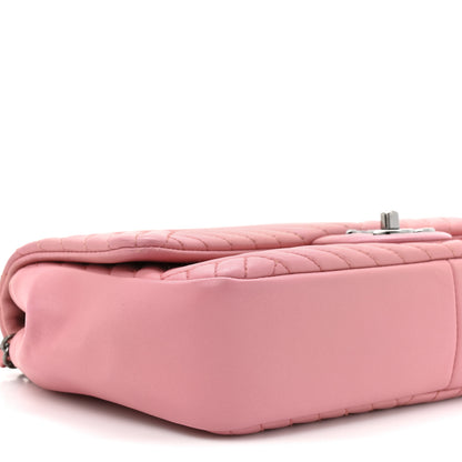 Chanel Lambskin Quilted Medium CC Crossing Flap Pink 10 of 11