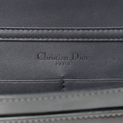Christian Dior Metallic Patent Micro-Cannage Diorama Wallet on Chain Pouch Onyx Black 6 of 11