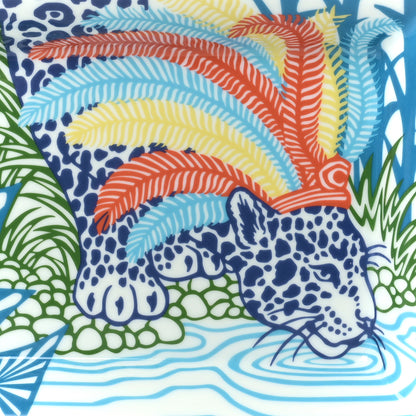 Hermes Porcelain Jaguar Quetzal II Change Tray 3 of 6