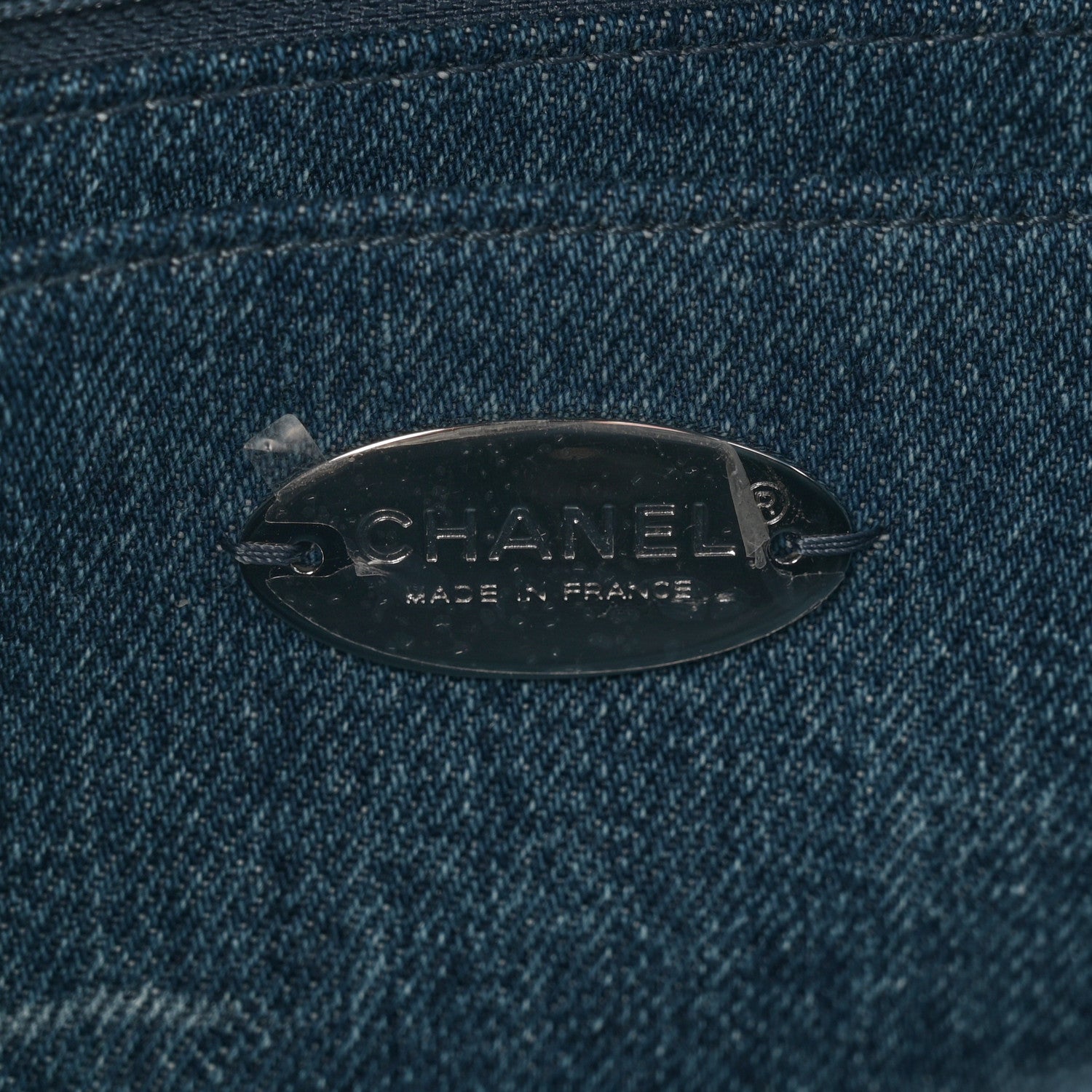 Chanel Denim Quilted CC Print Jumbo Single Flap Blue 6 of 11