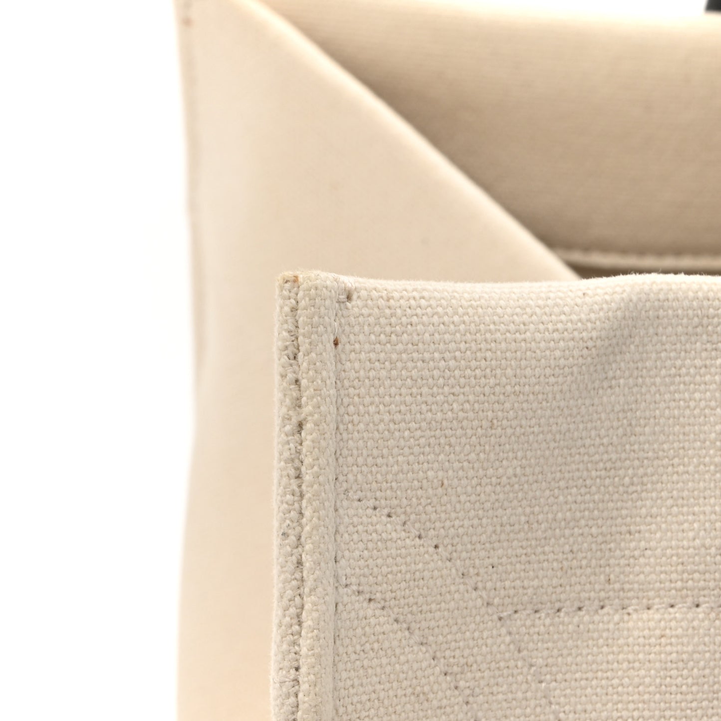 Cotton Canvas Medium Phantom Luggage White