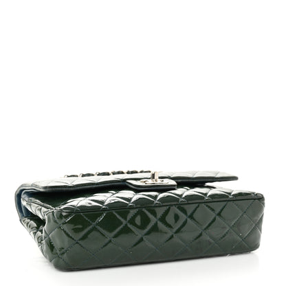 Chanel Patent Calfskin Quilted Medium Double Flap Green 3 of 10