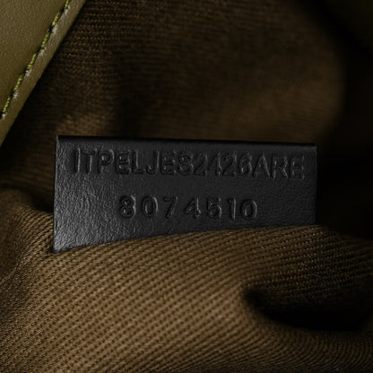 Burberry Coated Canvas Calfskin Vintage Check Note Top Handle Shoulder Bag Olive Green 7 of 10