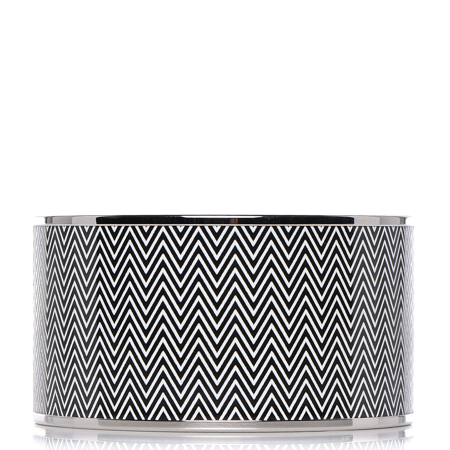 Enamel Printed Extra Wide Chevron Bracelet 65 Black