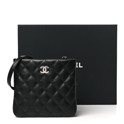 Chanel Lambskin Quilted Uniform Crossbody Bag Black 11 of 11
