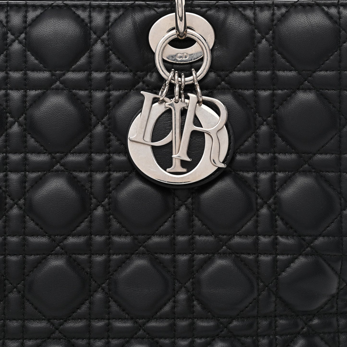 Lambskin Cannage Large Lady Dior Black