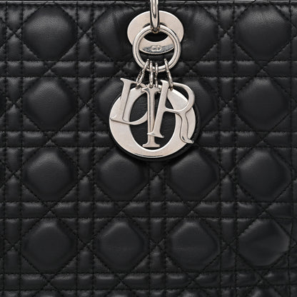 Christian Dior Lambskin Cannage Large Lady Dior Black 8 of 10