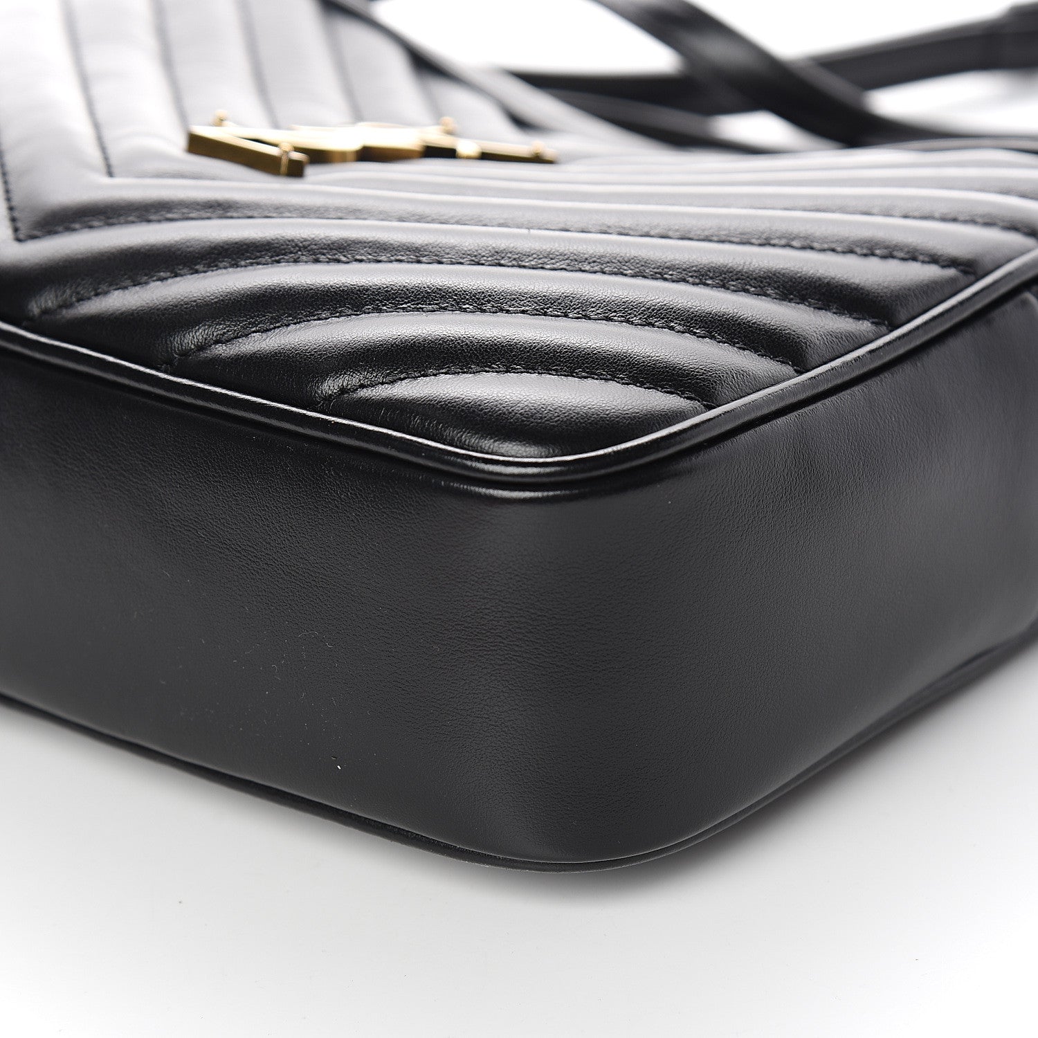 Saint Laurent Calfskin Matelasse Monogram Lou Camera Bag Black 8 of 9