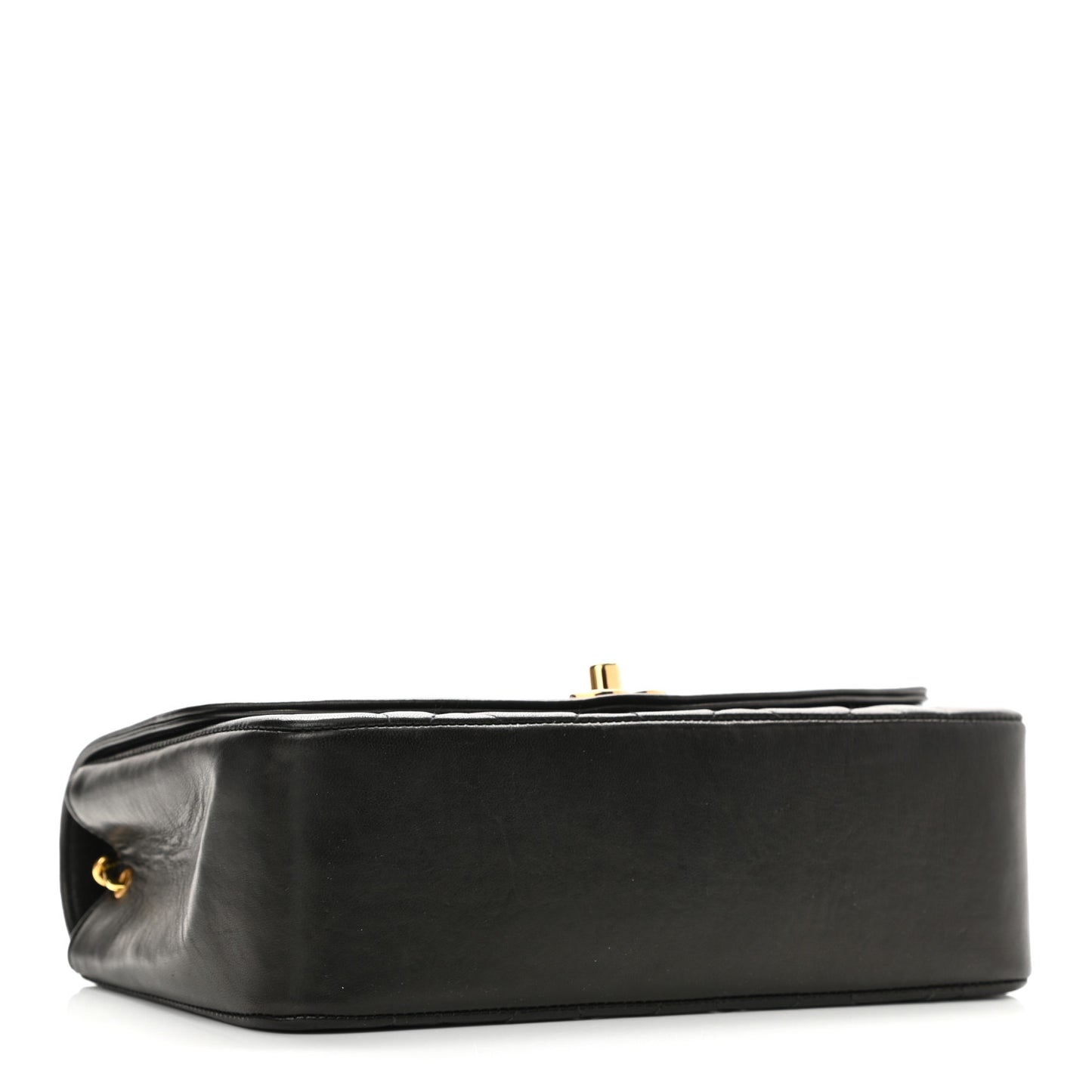Lambskin Quilted Small Single Flap Black