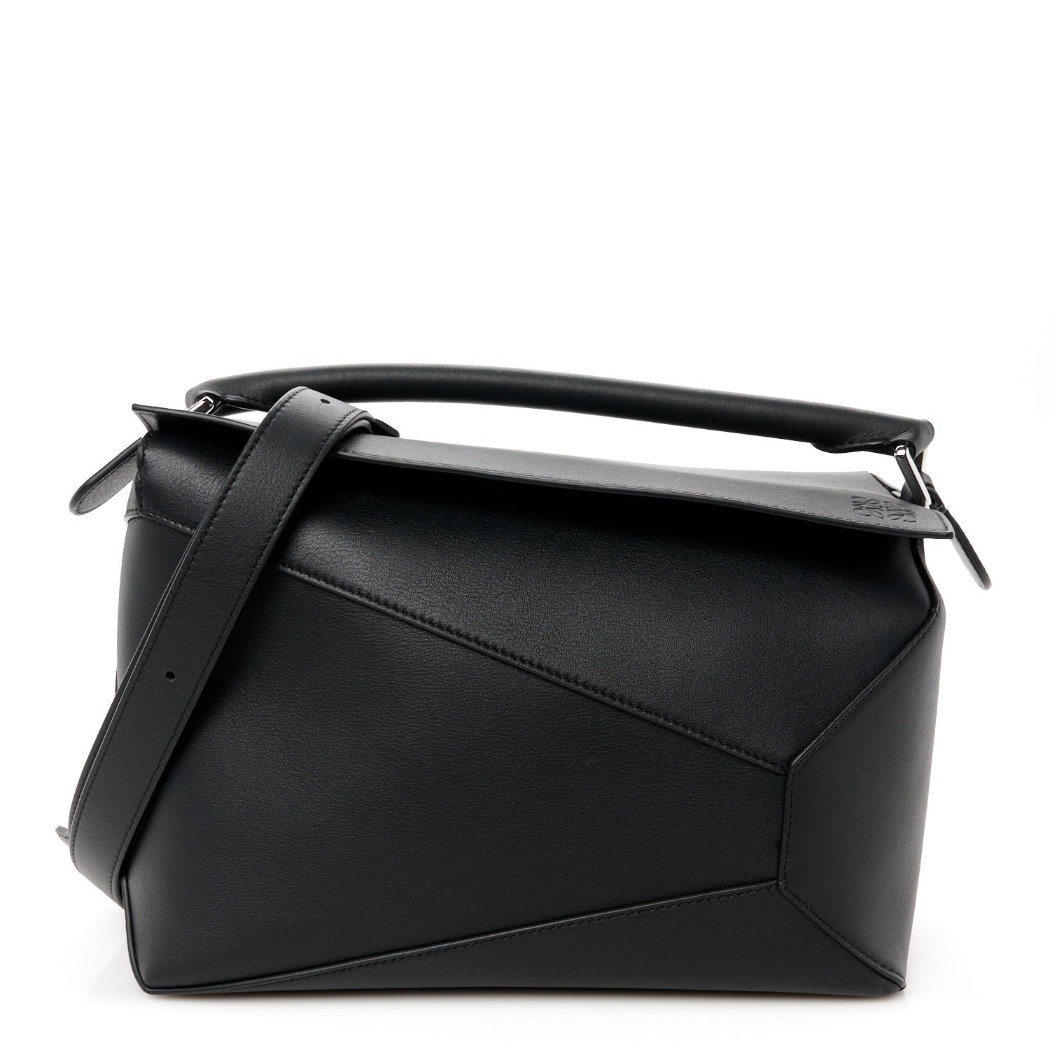 Loewe Calfskin Medium Puzzle Edge Bag Black 1 of 10