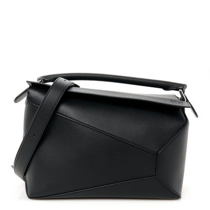 Loewe Calfskin Medium Puzzle Edge Bag Black 1 of 10