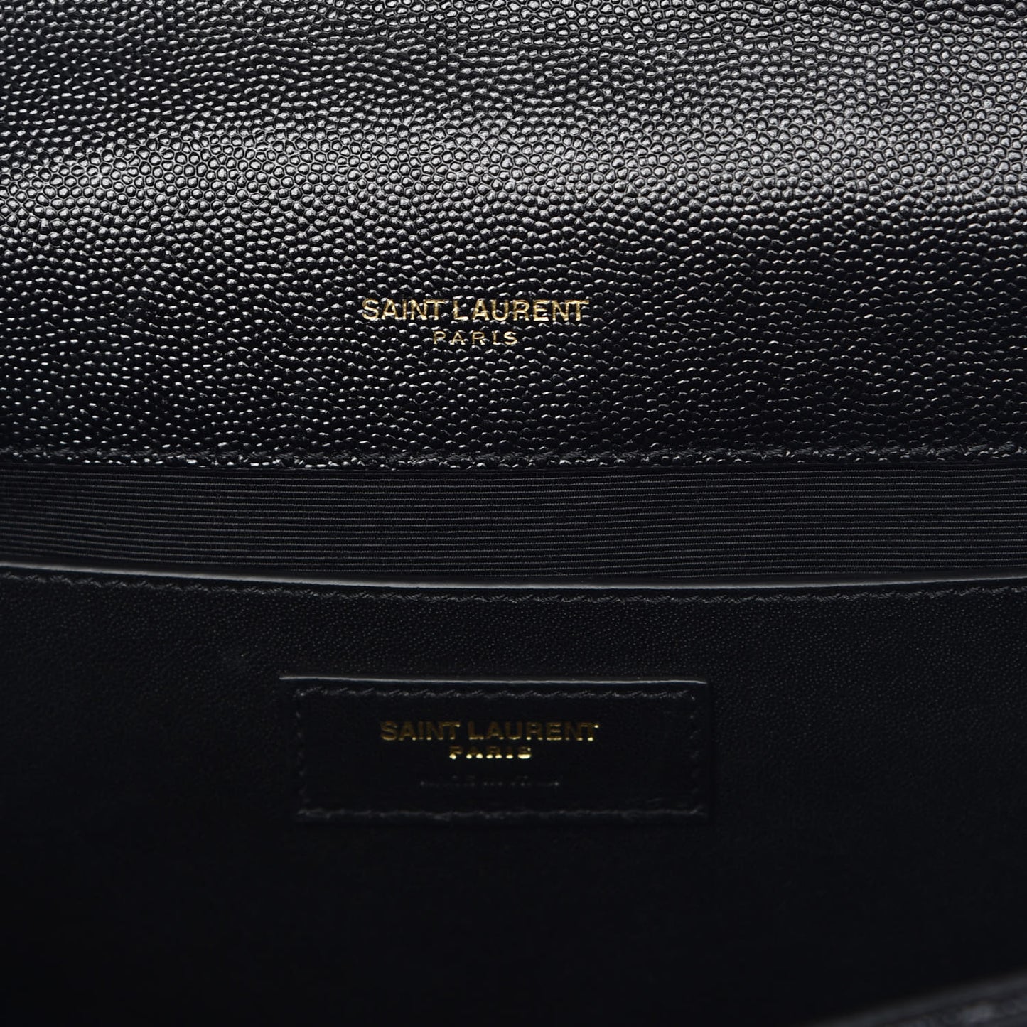 Grain De Poudre Textured Mixed Matelasse Triquilt Medium Monogram Satchel Black
