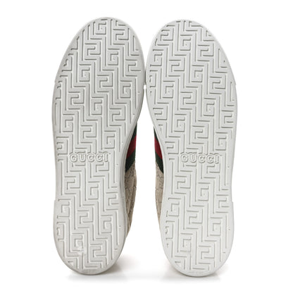 Gucci GG Suede Monogram Web Mens Sneakers 12 Oatmeal Mystic White 6 of 10