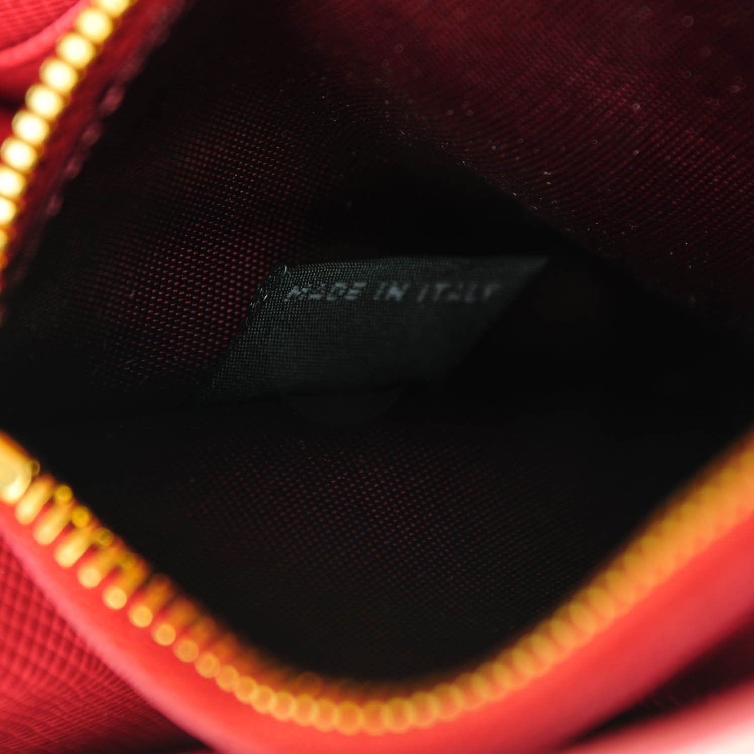 Prada Saffiano Metal Oro Chain Wallet Peonia 8 of 9