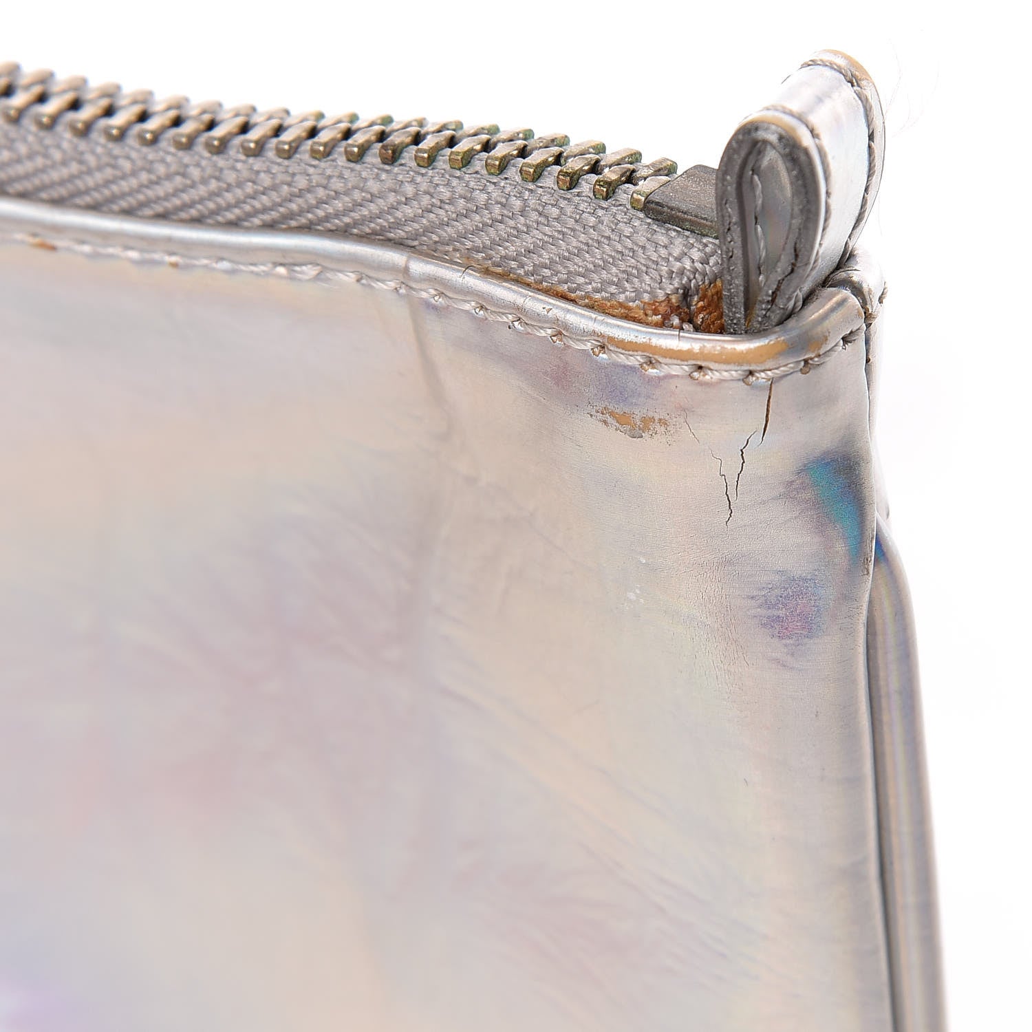 Stella McCartney Holographic Faux Leather Falabella Zip Pouch 10 of 13