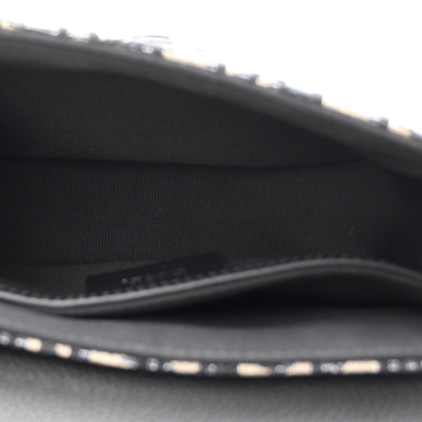 Grained Calfskin Oblique Mini Saddle Messenger Bag With Flap Beige Black