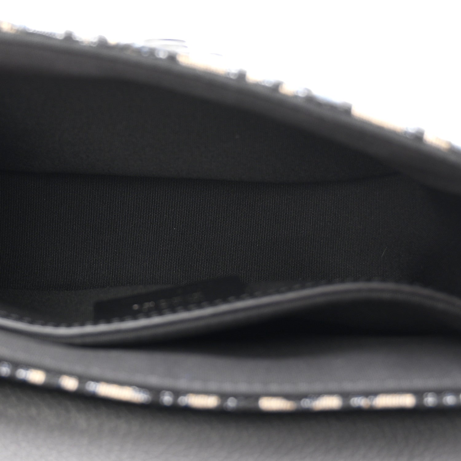 Christian Dior Grained Calfskin Oblique Mini Saddle Messenger Bag With Flap Beige Black 5 of 11