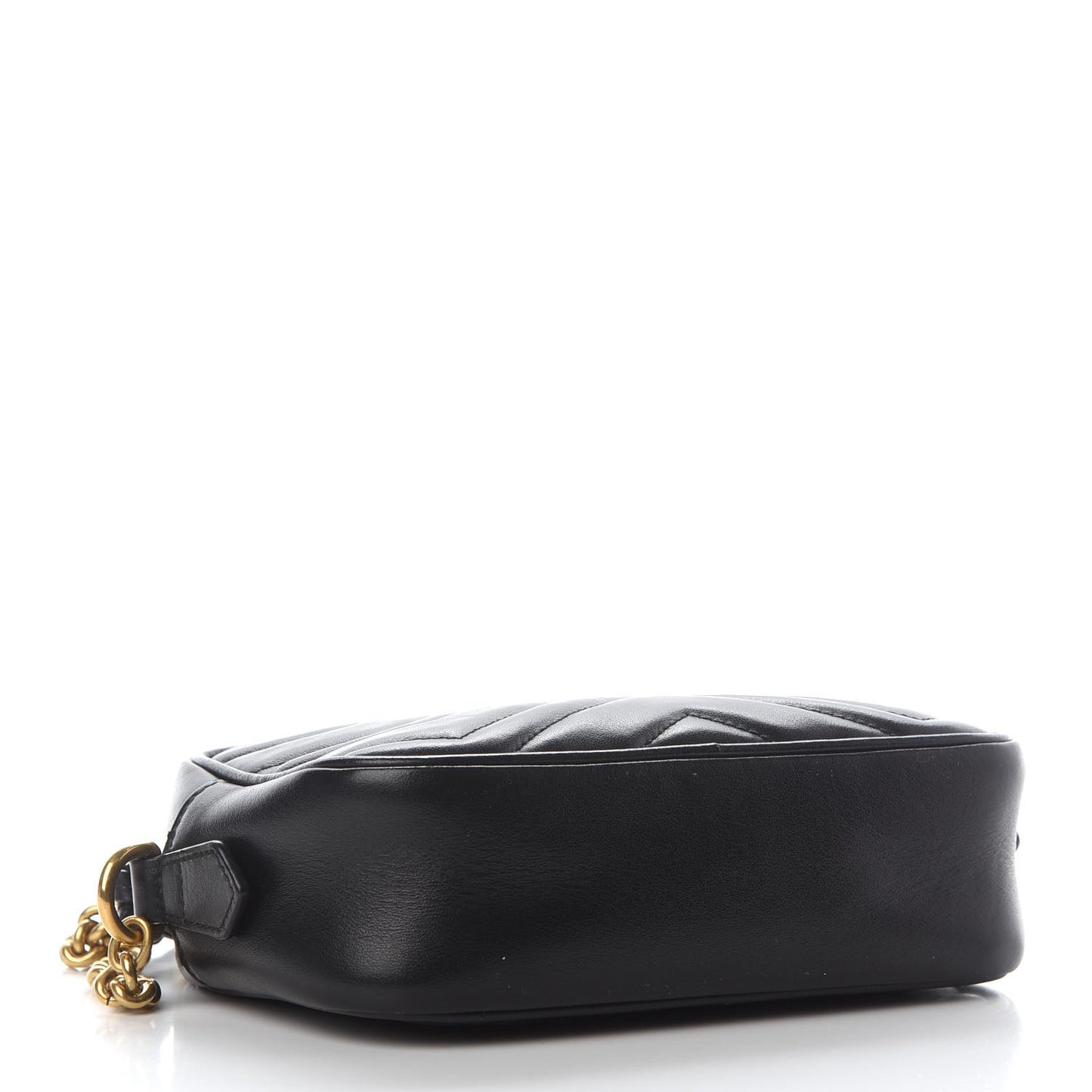 Calfskin Matelasse Mini GG Marmont Chain Shoulder Bag Black
