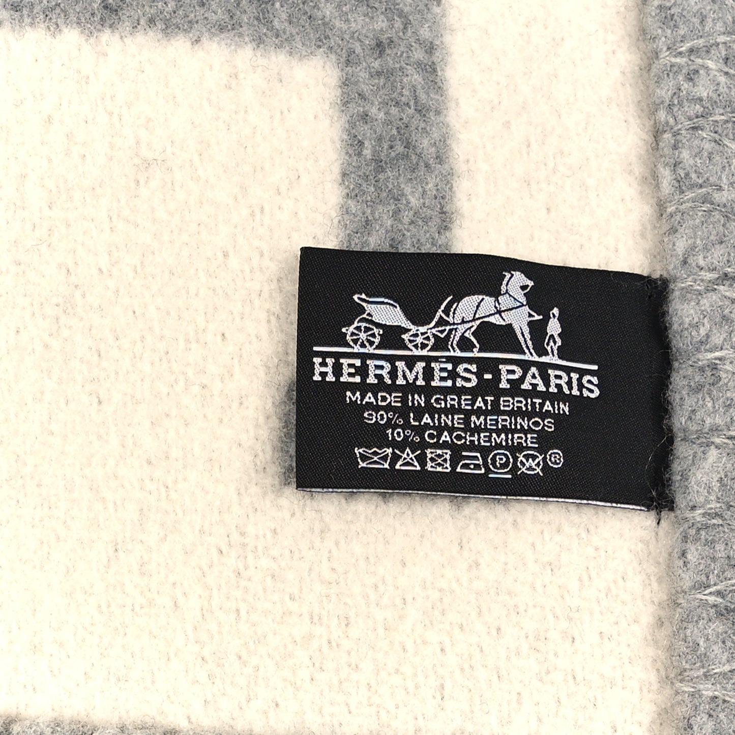 Wool Cashmere Avalon III Blanket Ecru Gris Clair