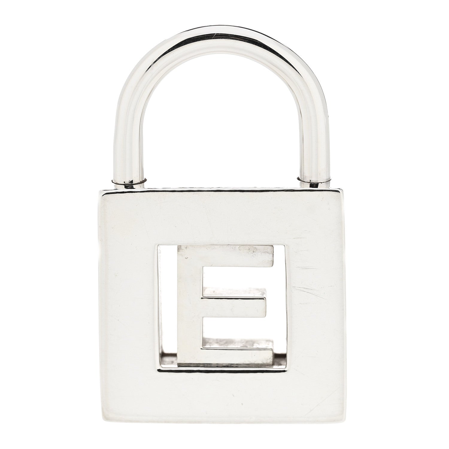 Tiffany Sterling Silver Letter E Lock Charm Pendant 1 of 5