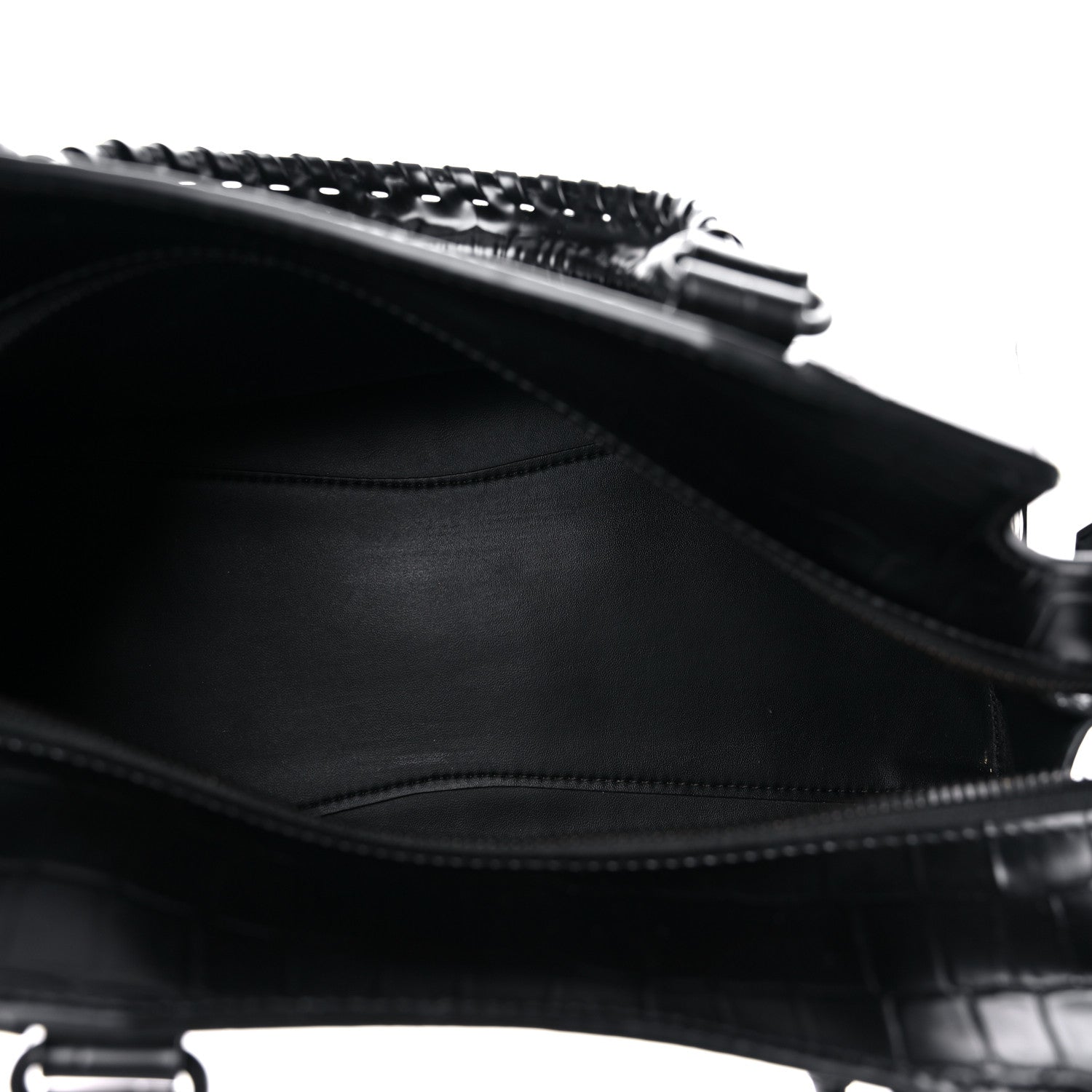 Balenciaga Semi Shiny Calfskin Crocodile Embossed Neo Classic Black Hardware S City Black 5 of 13
