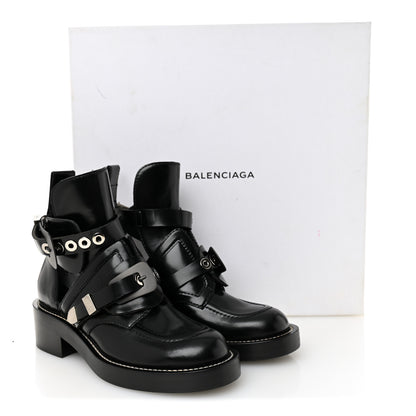 Balenciaga Brushed Calfskin Ceinture Ankle Boots 36.5 Black 9 of 9