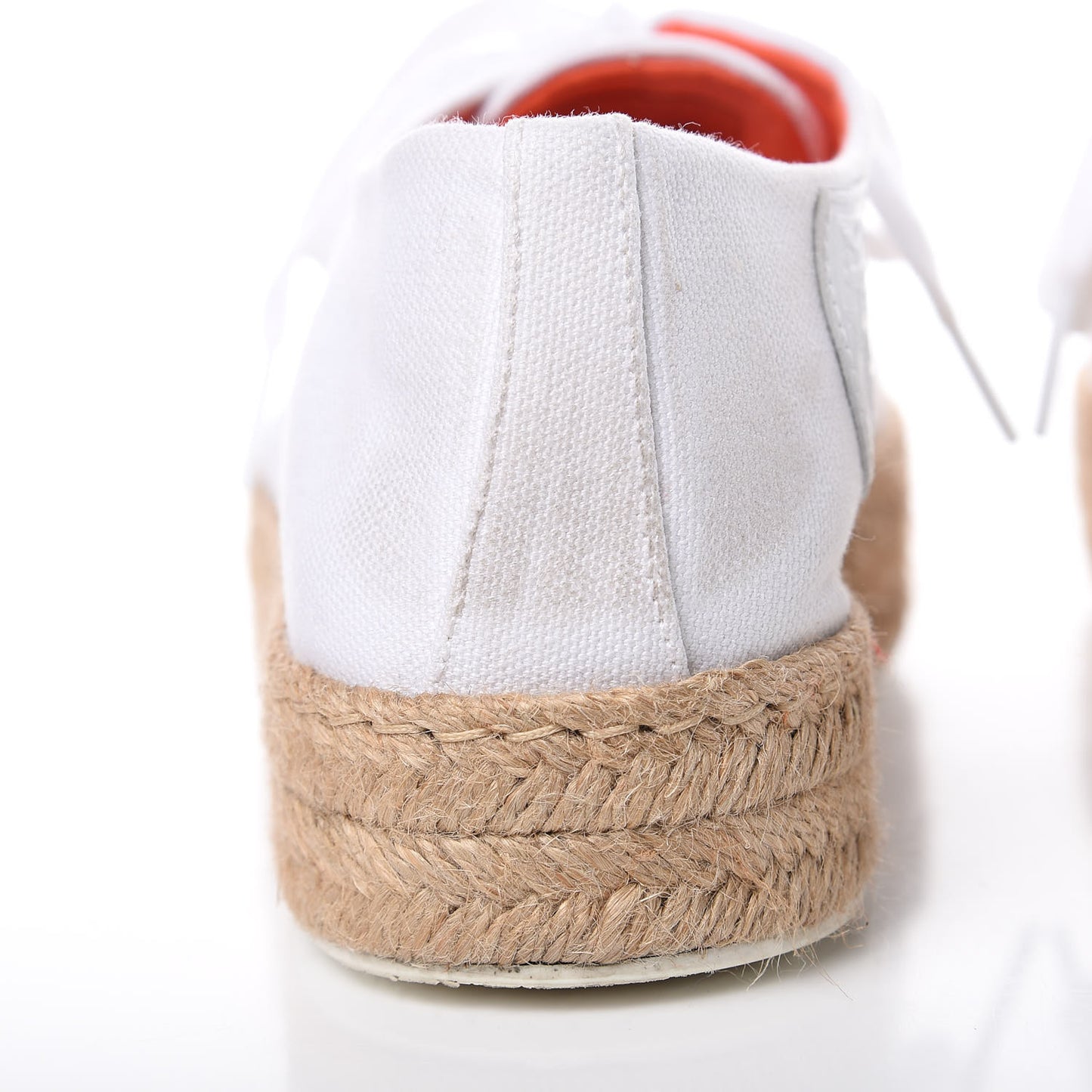 Cotton Canvas Rosa Sneakers 37 White
