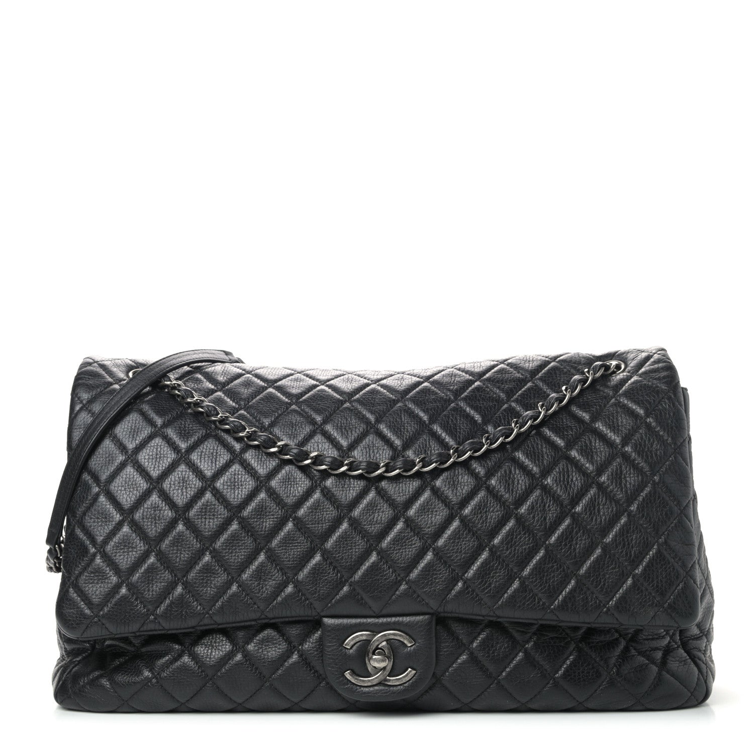 Chanel Calfskin Quilted XXL Travel Flap Bag Black 1 of 9