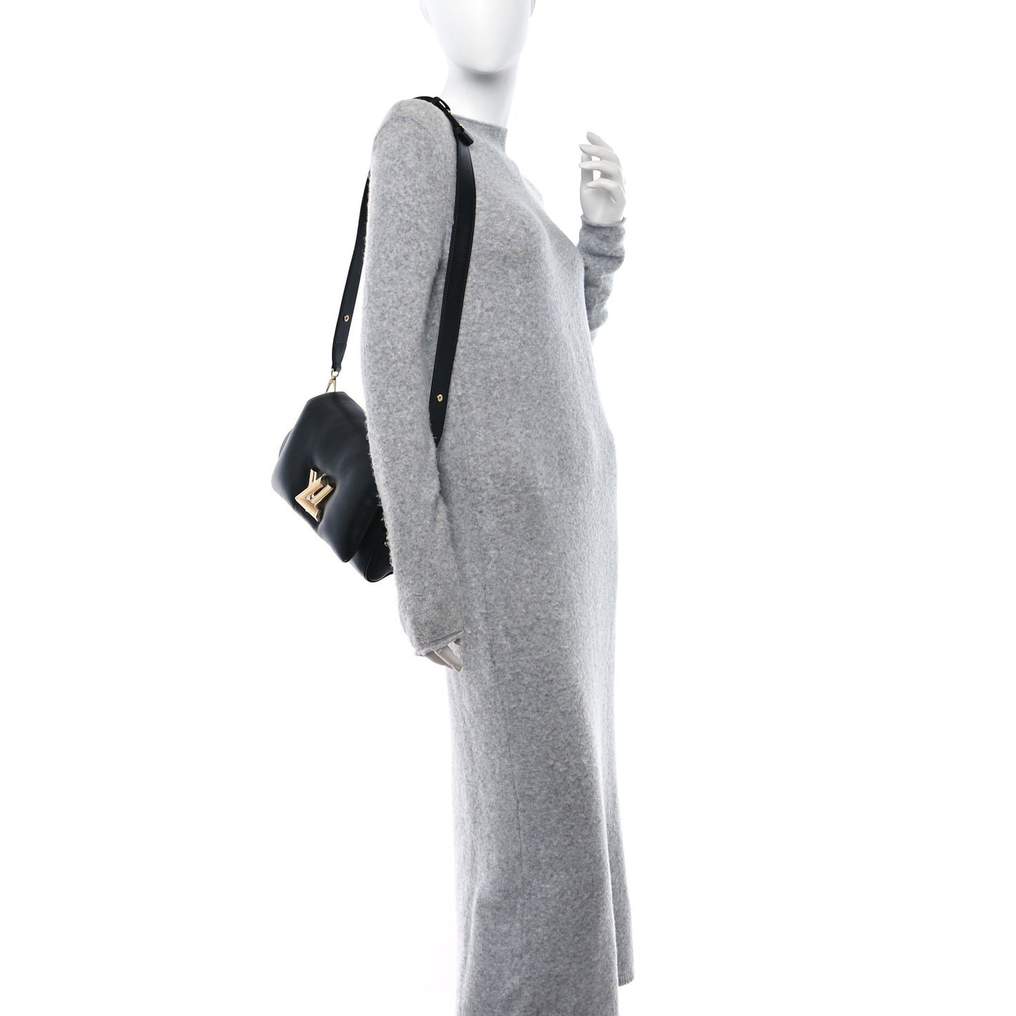 Shiny Lambskin Twist MM Black