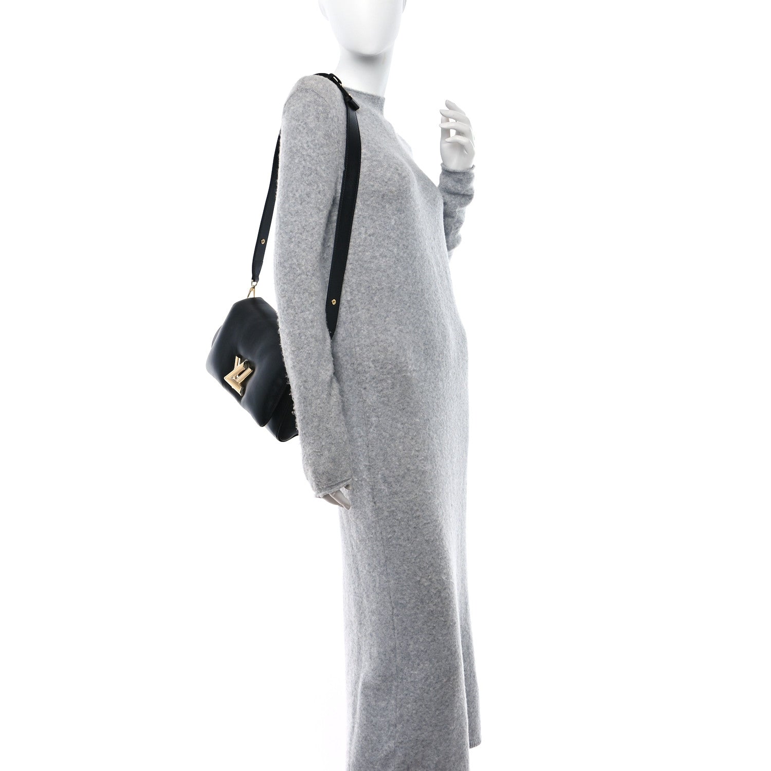 Louis Vuitton Shiny Lambskin Twist MM Black 2 of 8