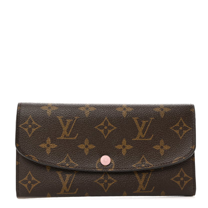 Louis Vuitton Monogram Emilie Wallet Rose Ballerine 1 of 7