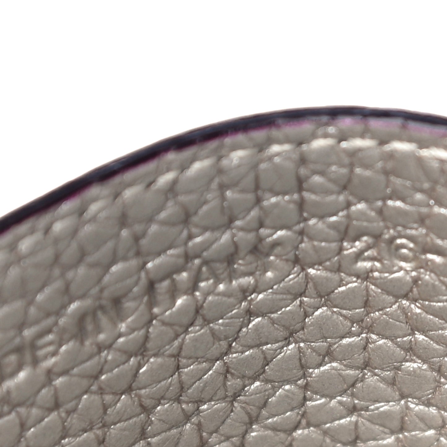 Grained Calfskin Card Holder Pink Multicolor