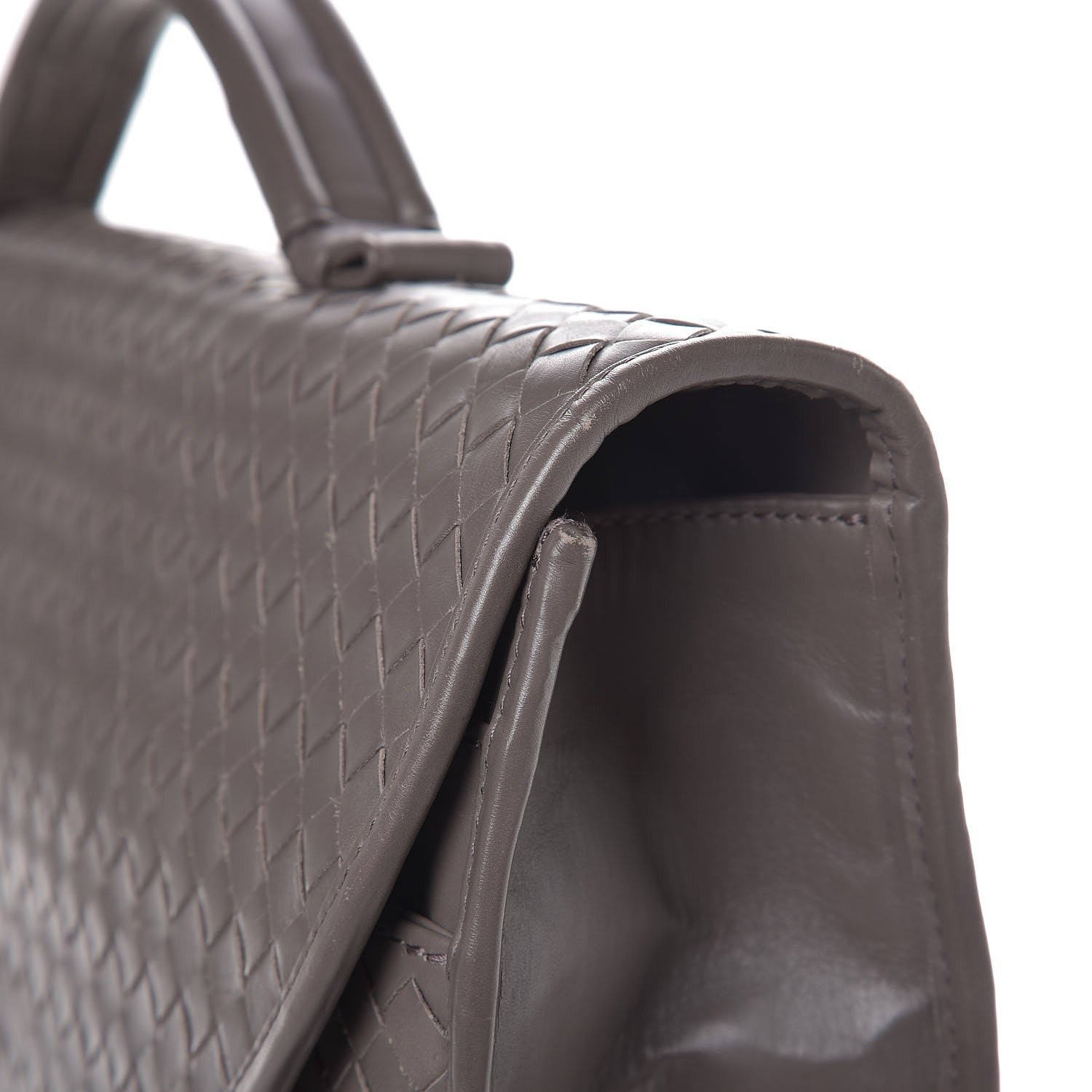 Bottega Veneta Light Calf Intrecciato Briefcase Steel 10 of 13