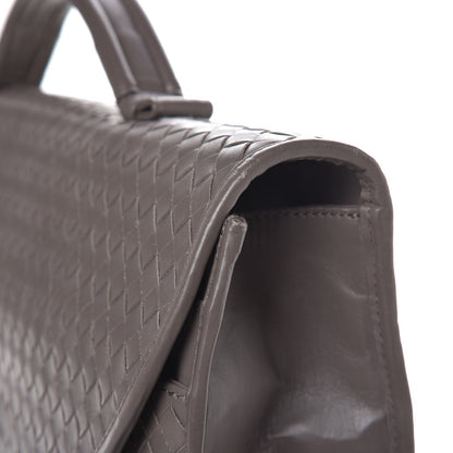 Bottega Veneta Light Calf Intrecciato Briefcase Steel 10 of 13