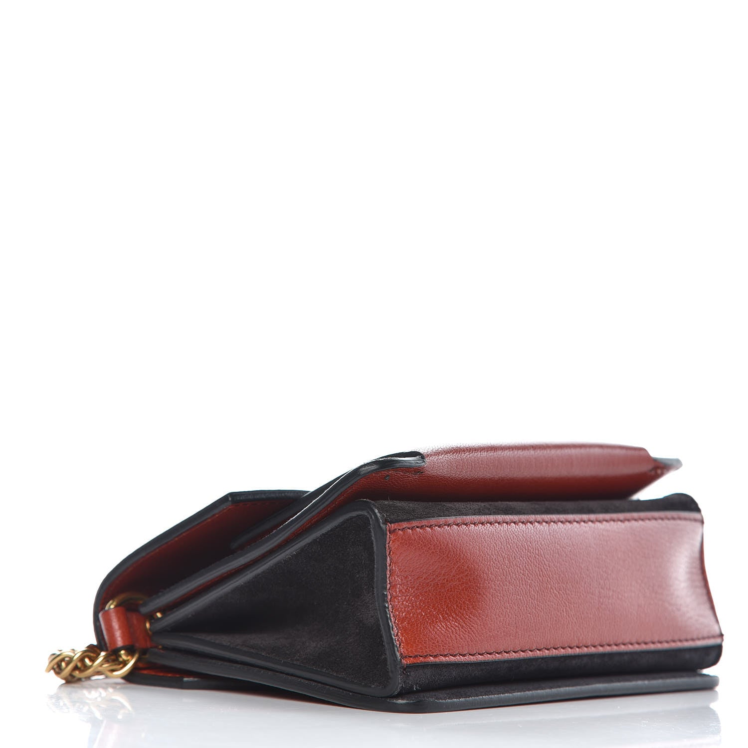 Givenchy Goatskin Suede Mini GV3 Shoulder Bag Brown Black 4 of 8