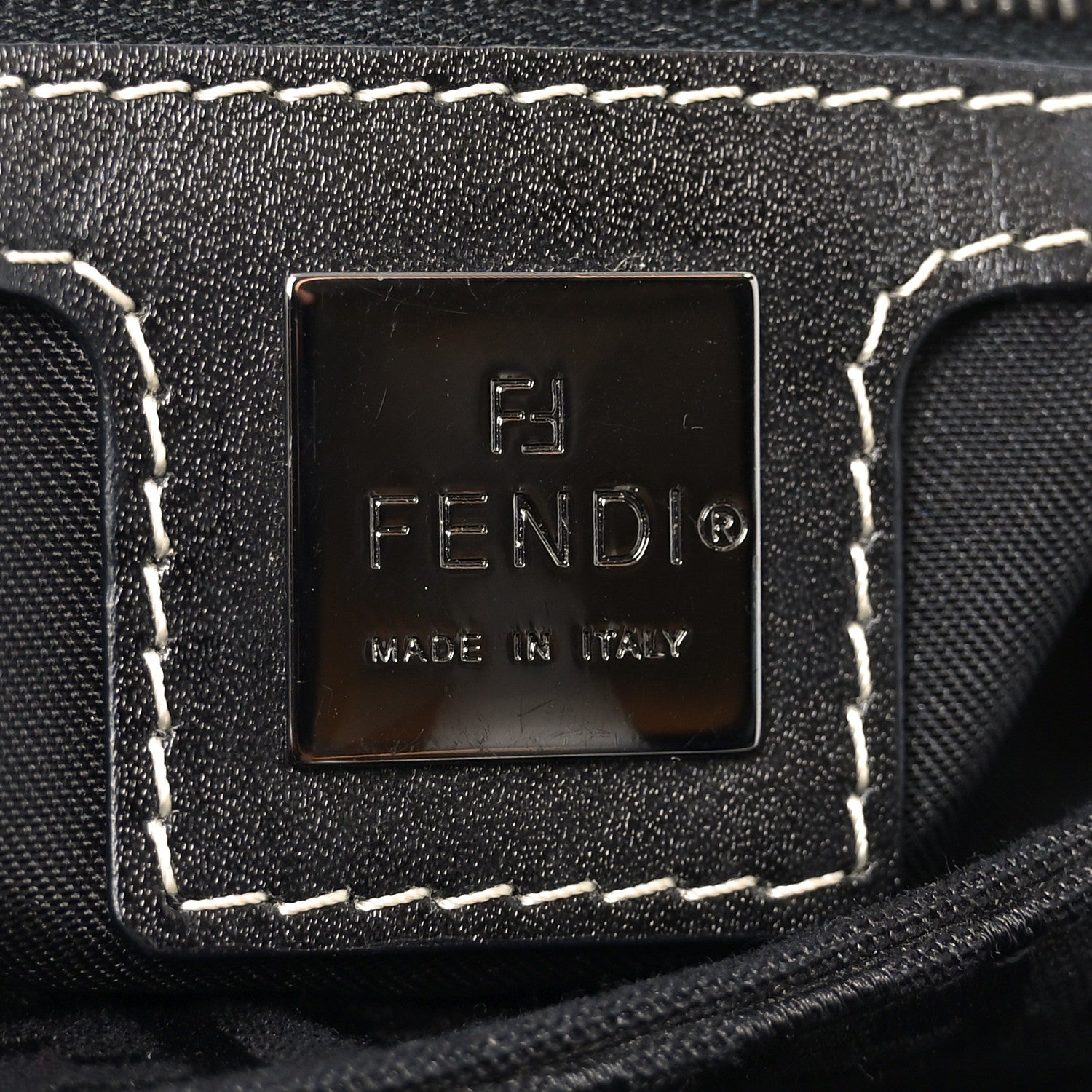 Fendi Zucchino Baguette Black 6 of 10