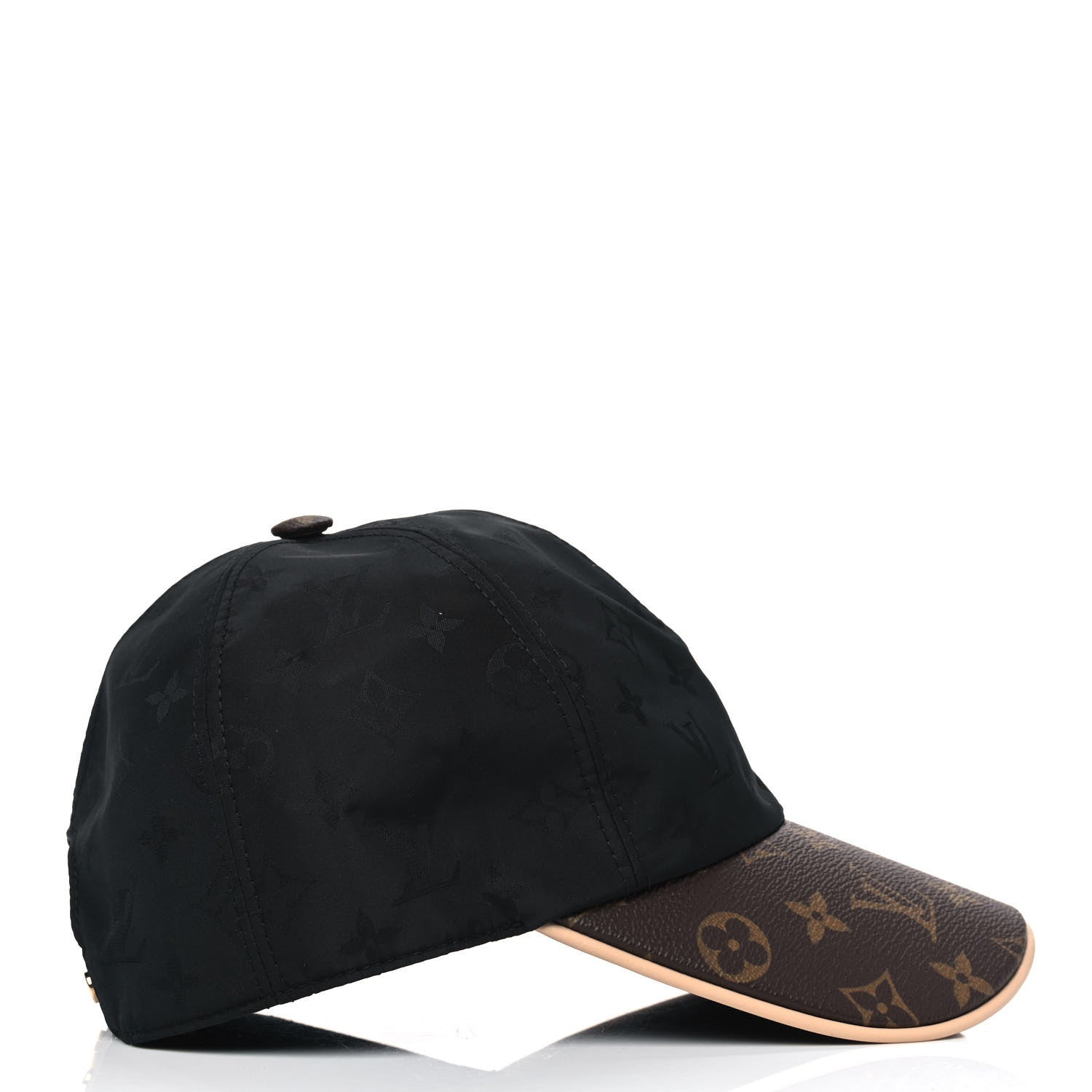 Louis Vuitton Polyester Silk Monogram LV Get Ready Cap M Black 3 of 4