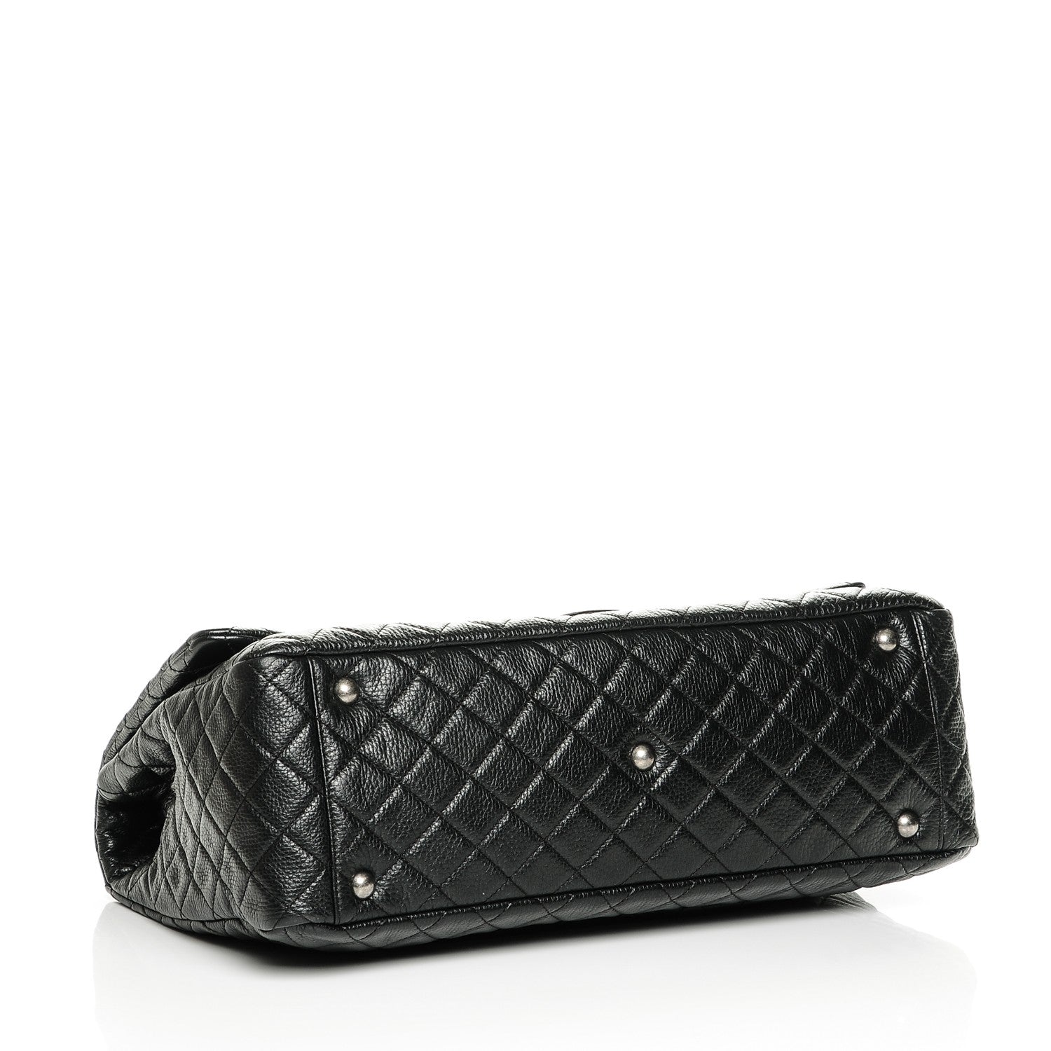 Chanel Calfskin Quilted XXL Travel Flap Bag Black 4 of 7