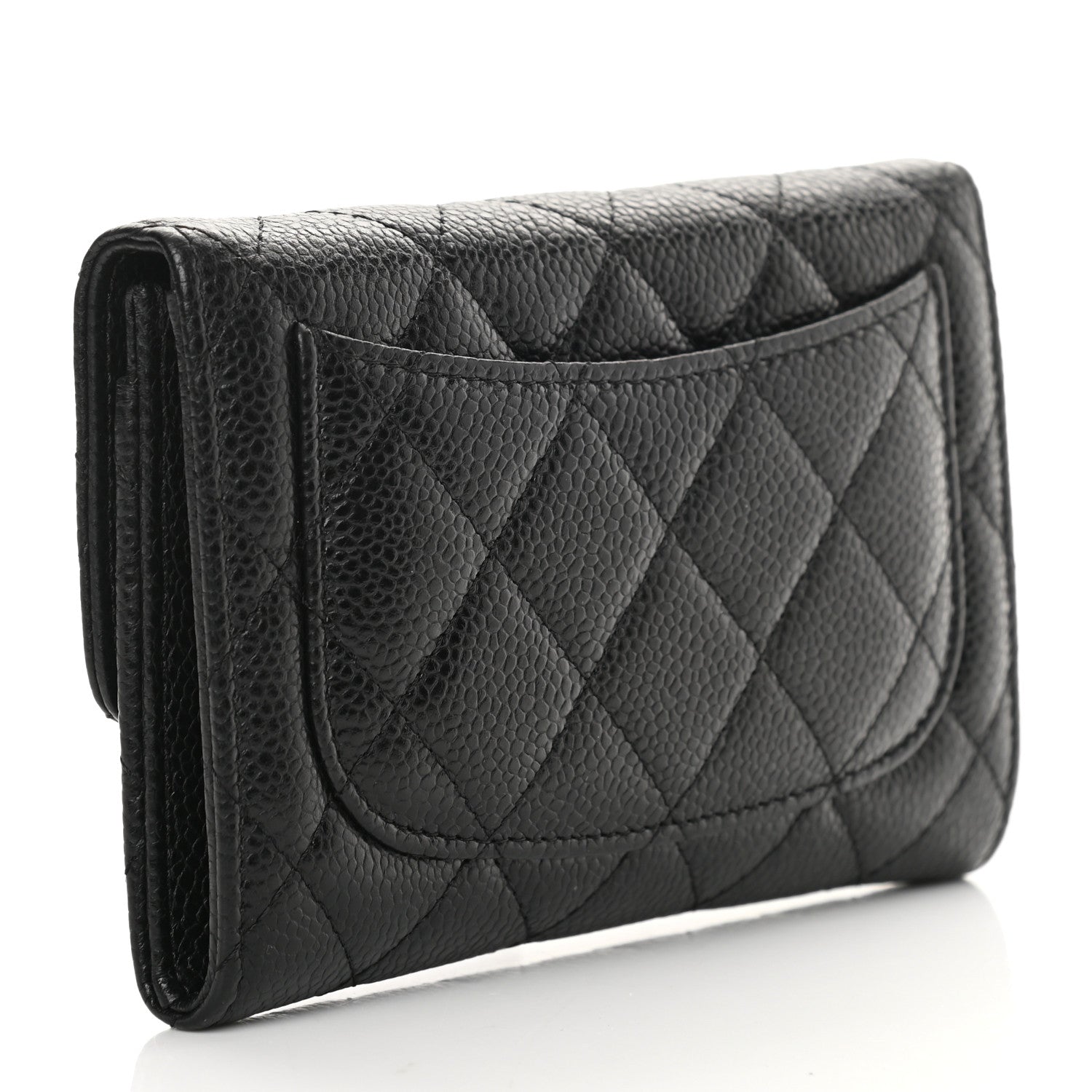 Chanel Caviar Quilted Small Flap Wallet Black 3 of 10