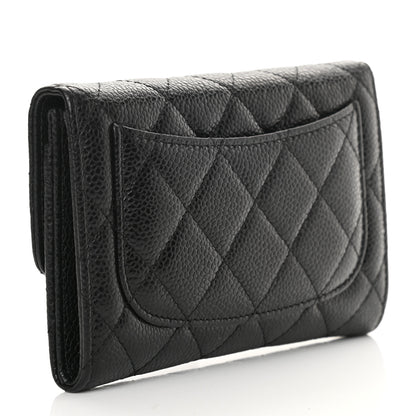 Chanel Caviar Quilted Small Flap Wallet Black 3 of 10