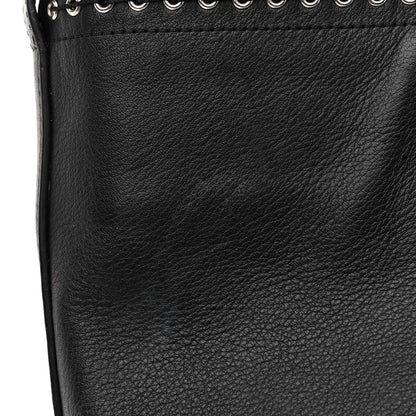 Chanel Grained Calfskin Large Coco Eyelets Shopping Tote Black 11 of 13