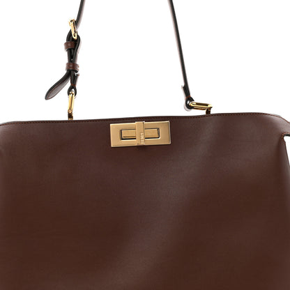 Fendi Vitello Large Soft Peekaboo Mogano 8 of 15