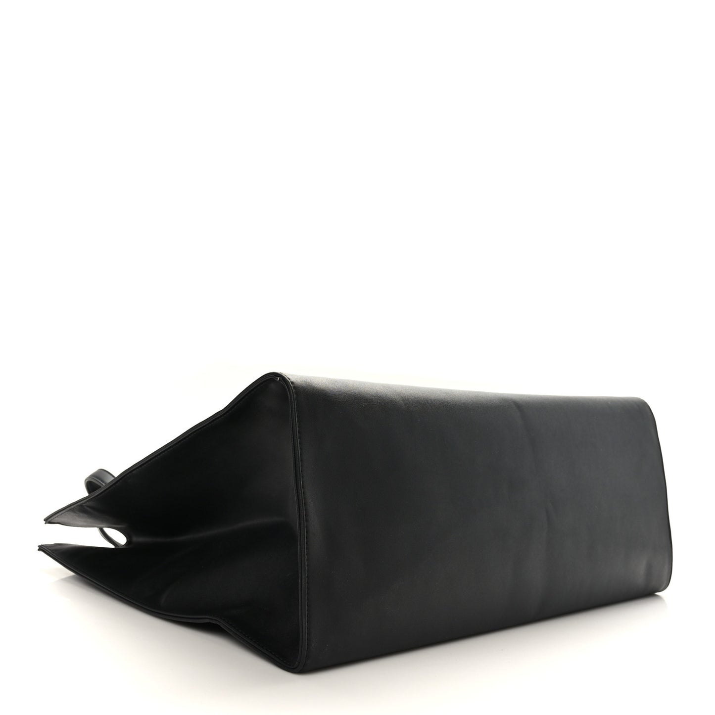 Vegan Leather Large Shopping Bag Black