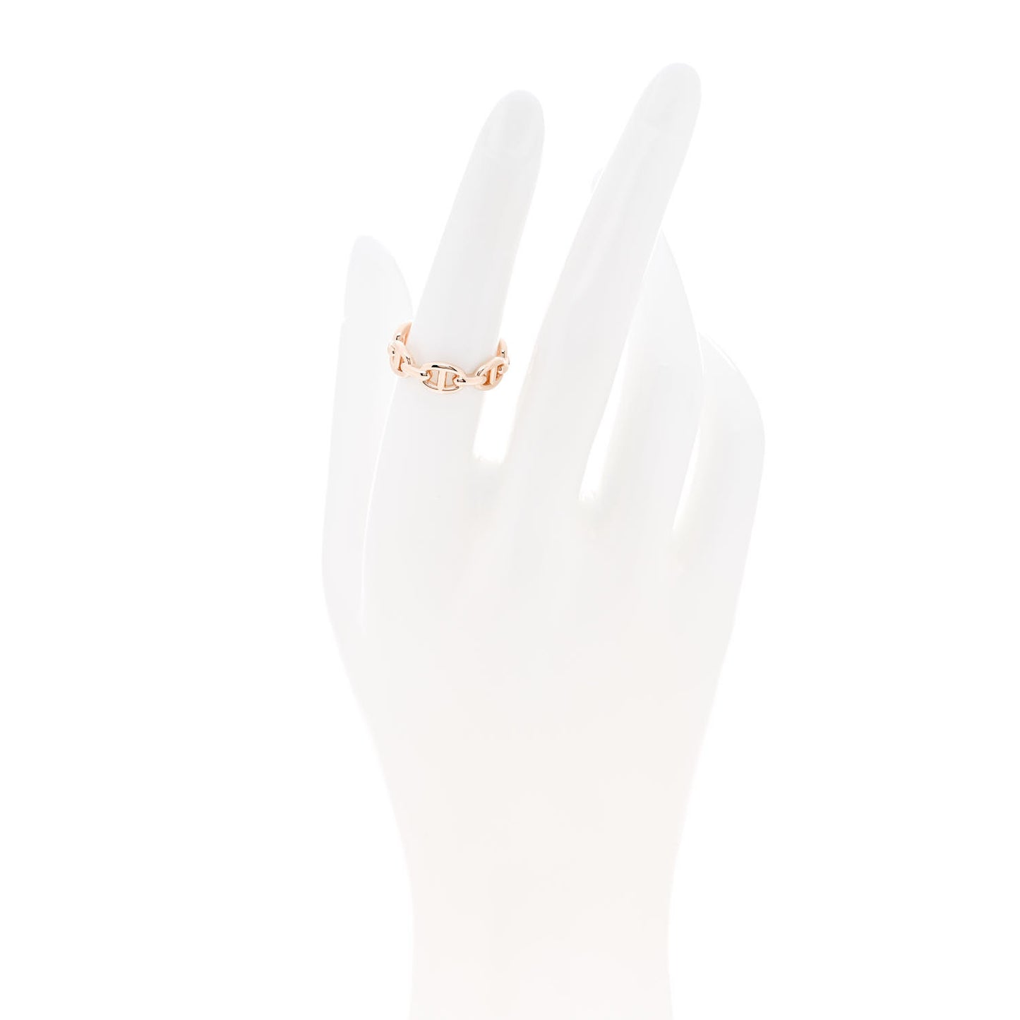 18K Rose Gold PM Chaine d'Ancre Enchainee Ring 53 6.5