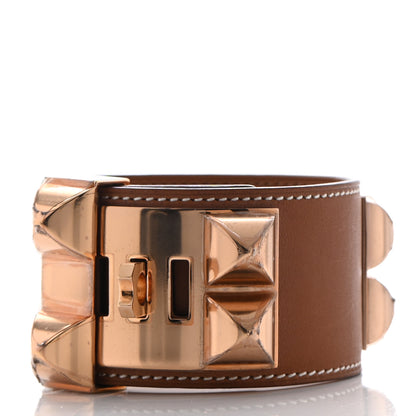 Hermes Barenia Collier De Chien CDC Bracelet L Fauve 3 of 7