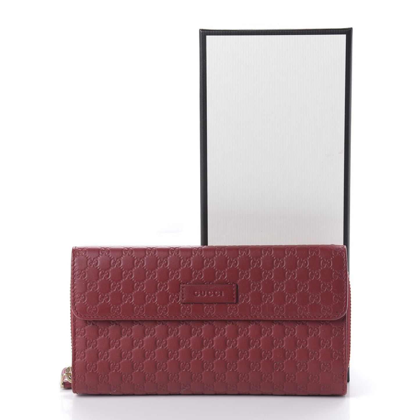 Soft Microguccissima Continental Zip Wallet Red