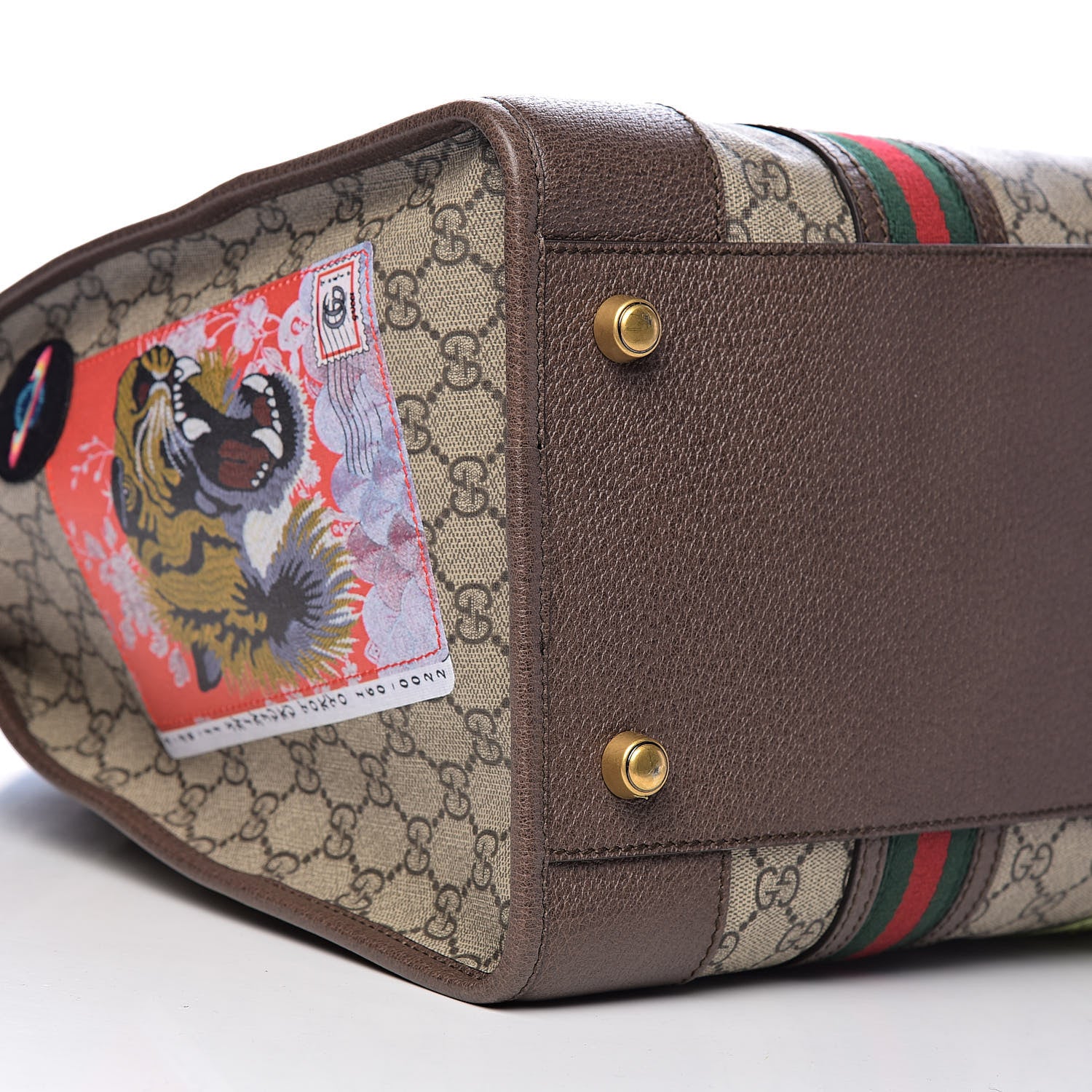Gucci Soft GG Supreme Monogram Courrier Large Duffle Bag Beige New Acero Multicolor 8 of 15