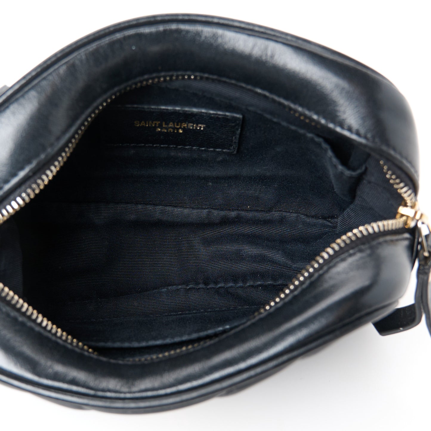 Calfskin Matelasse Monogram Lou Belt Bag Black