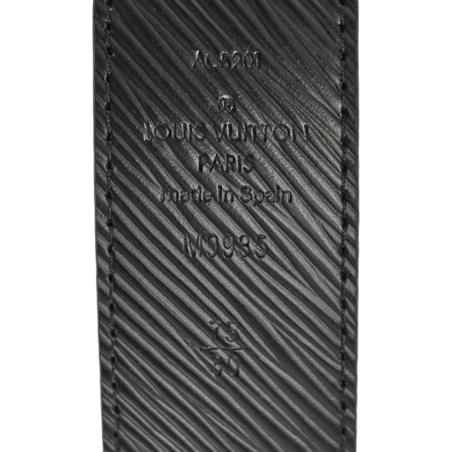 Monogram Epi 35mm LV Circle Reversible Belt 75 30 Black