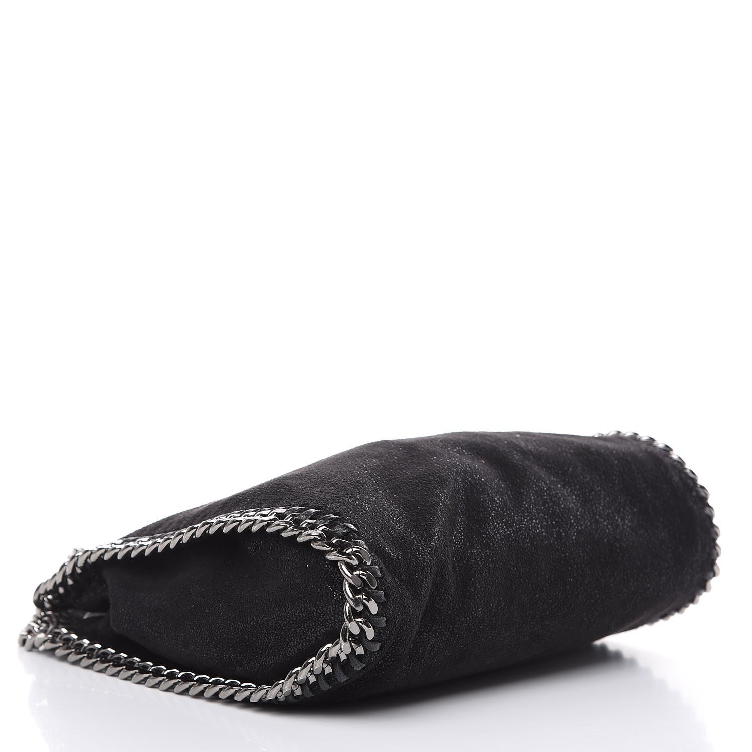 Stella McCartney Shaggy Deer Mini Falabella Fold Over Tote Black 4 of 10